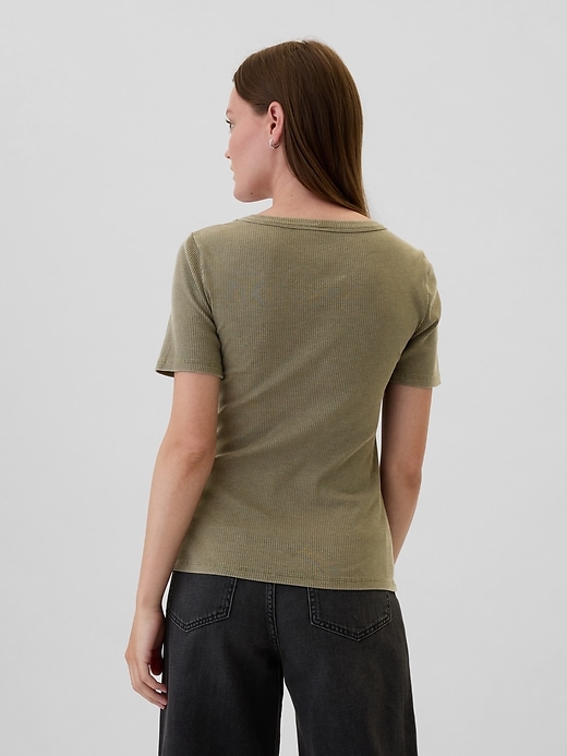 Image number 2 showing, Ribbed Scoopneck T-Shirt