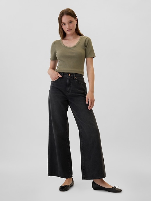 Image number 3 showing, Ribbed Scoopneck T-Shirt