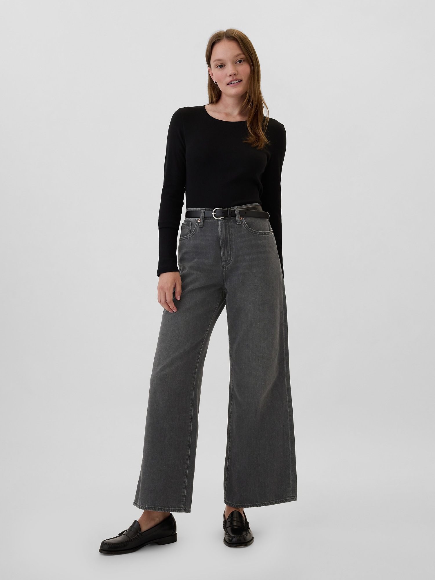 High Rise Wide-Leg Jeans