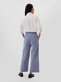 High Rise Easy Stripe Wide-Leg Khakis