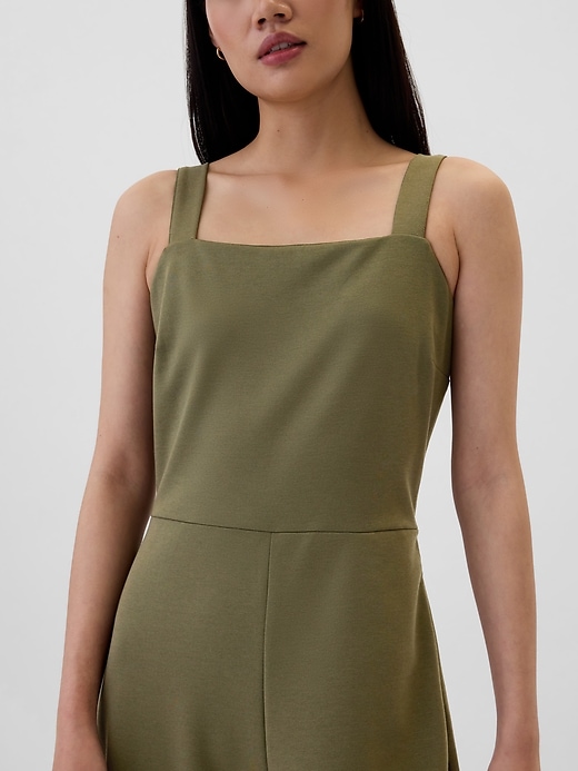 Image number 3 showing, Ponte Squareneck Jumpsuit