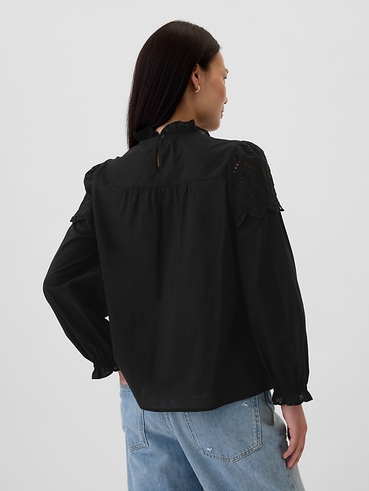 Eyelet Puff Sleeve Top | Gap Factory