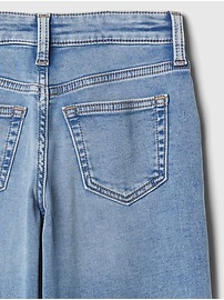 Kids High Rise Wide-Leg Ankle Jeans