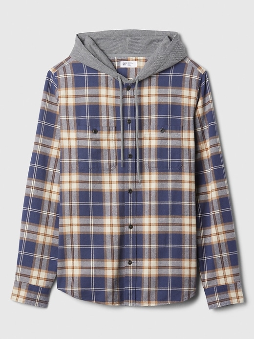Hoodie Flannel Shirt in Standard Fit | Gap Factory