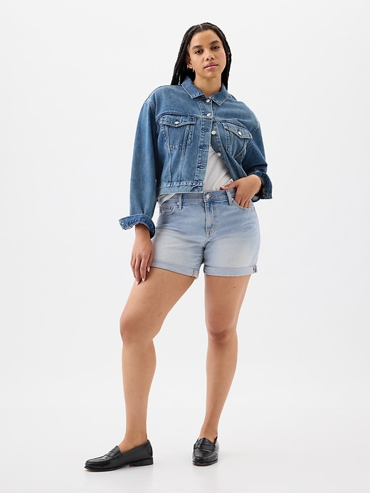 Image number 5 showing, 5" Mid Rise Denim Shorts