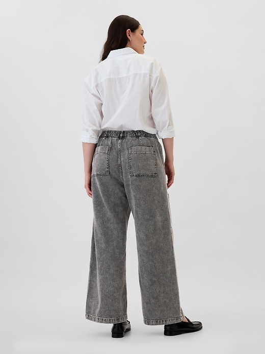 Image number 6 showing, High Rise Wide-Leg Pull-On Jeans