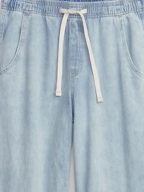 High Rise Wide-Leg Pull-On Jeans