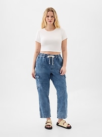 Mid Rise Easy Cargo Jeans