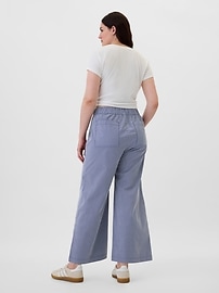High Rise Easy Stripe Wide-Leg Khakis