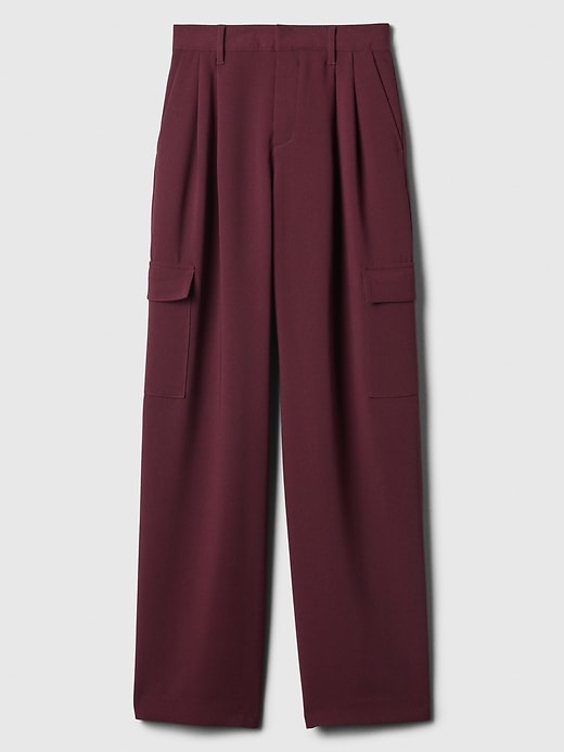 Image number 7 showing, High Rise Easy Wide-Leg Cargo Trousers