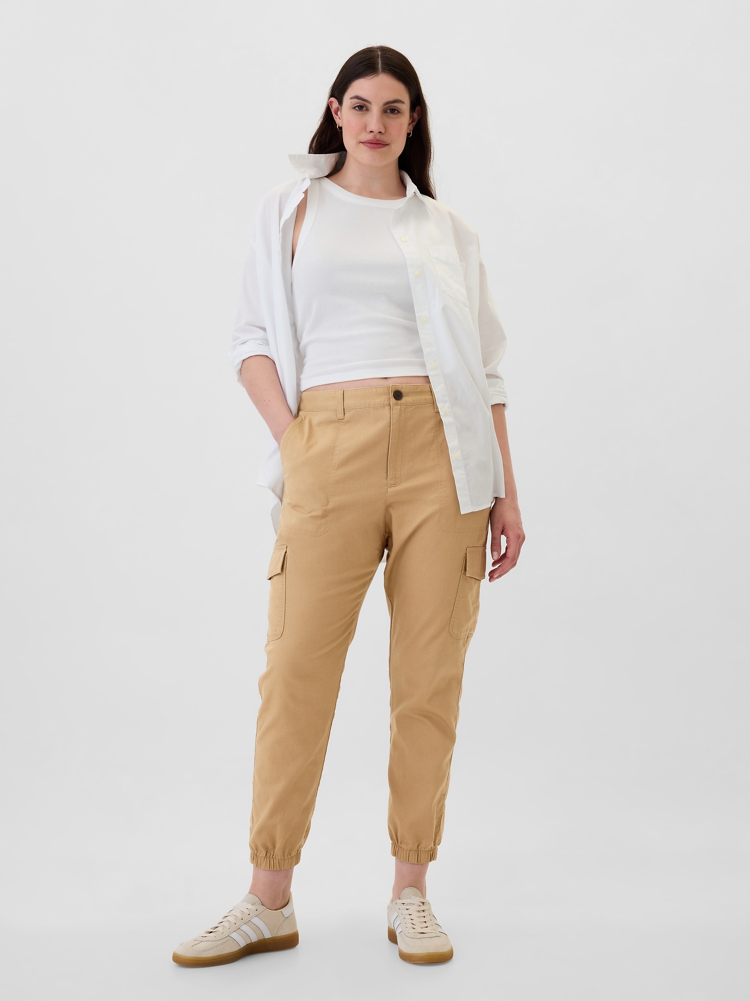 Tan cargo joggers on sale