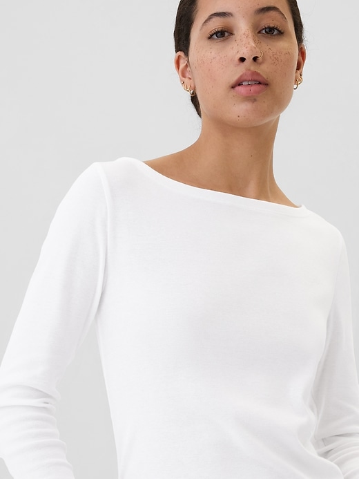 Image number 4 showing, Favorite Boatneck T-Shirt