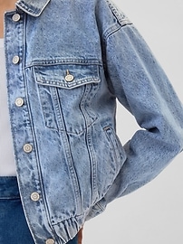Relaxed Denim Icon Bomber Jacket