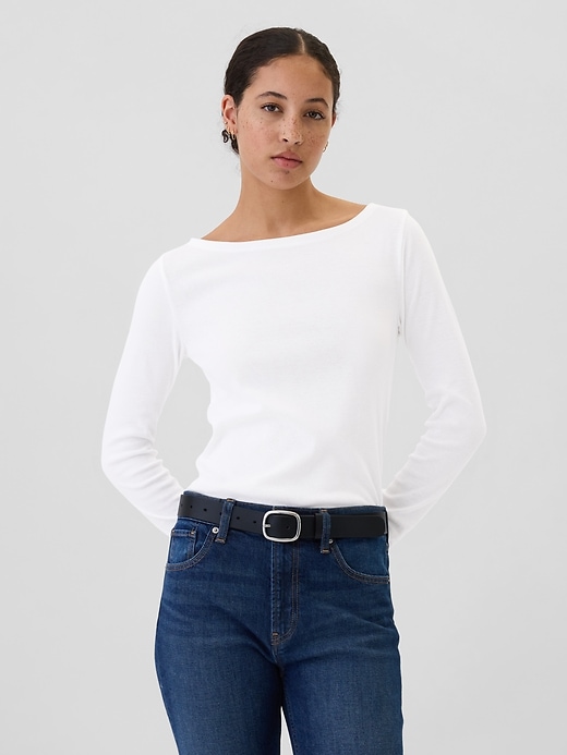 Image number 1 showing, Favorite Boatneck T-Shirt