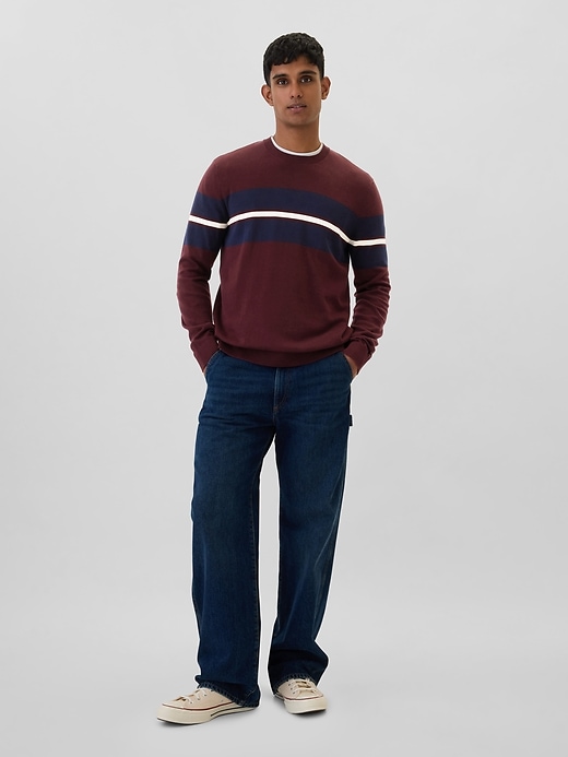 Image number 3 showing, Colorblock Crewneck Sweater