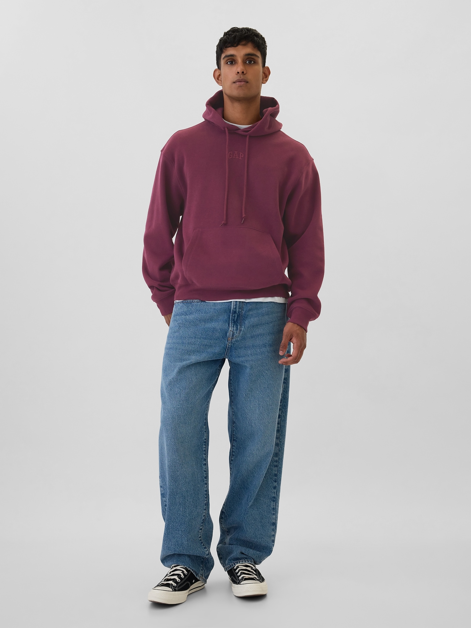 Oversized Vintage Soft Gap Mini Logo Hoodie | Gap Factory