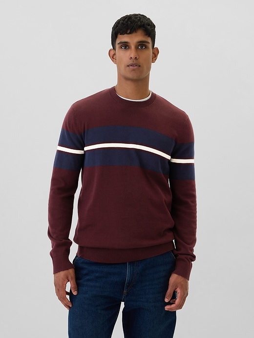 Image number 1 showing, Colorblock Crewneck Sweater
