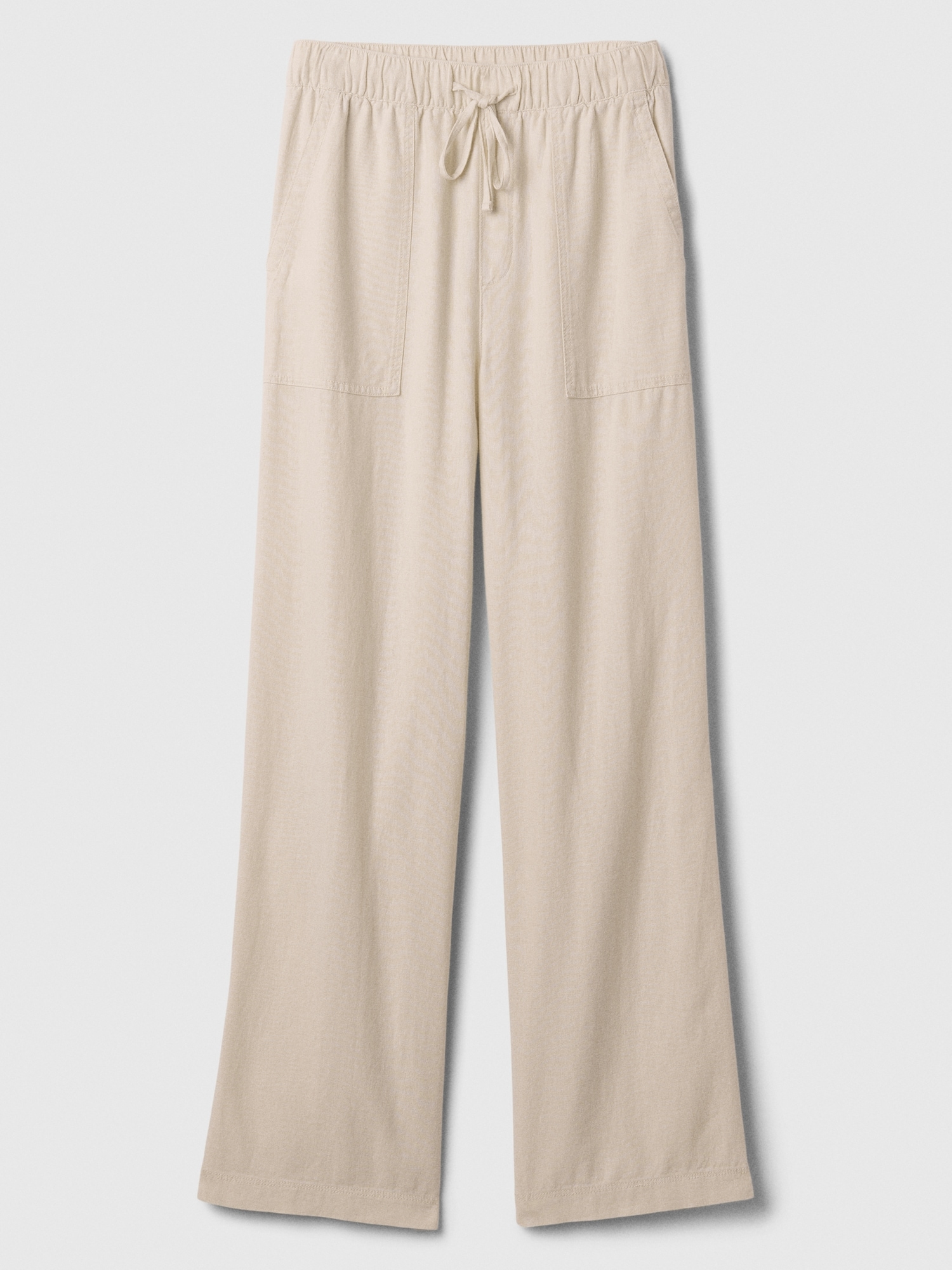 Linen-Blend Wide-Leg Cargo Pull-On Pants | Gap Factory