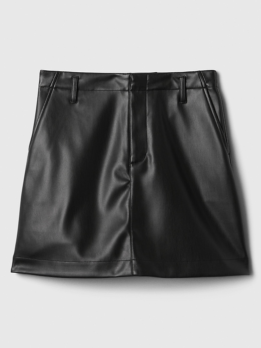 Image number 5 showing, Vegan-Leather Mini Skirt