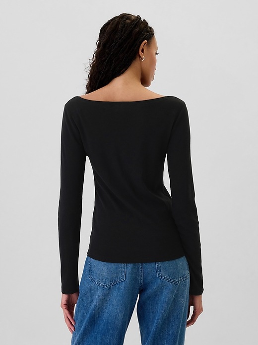 ☆22AW☆【SPAO】☆striped boat neck long sleeve T-shir.t☆ BlueFire2015 Women Long Sleeve Striped Boat Neck Top Shirt
