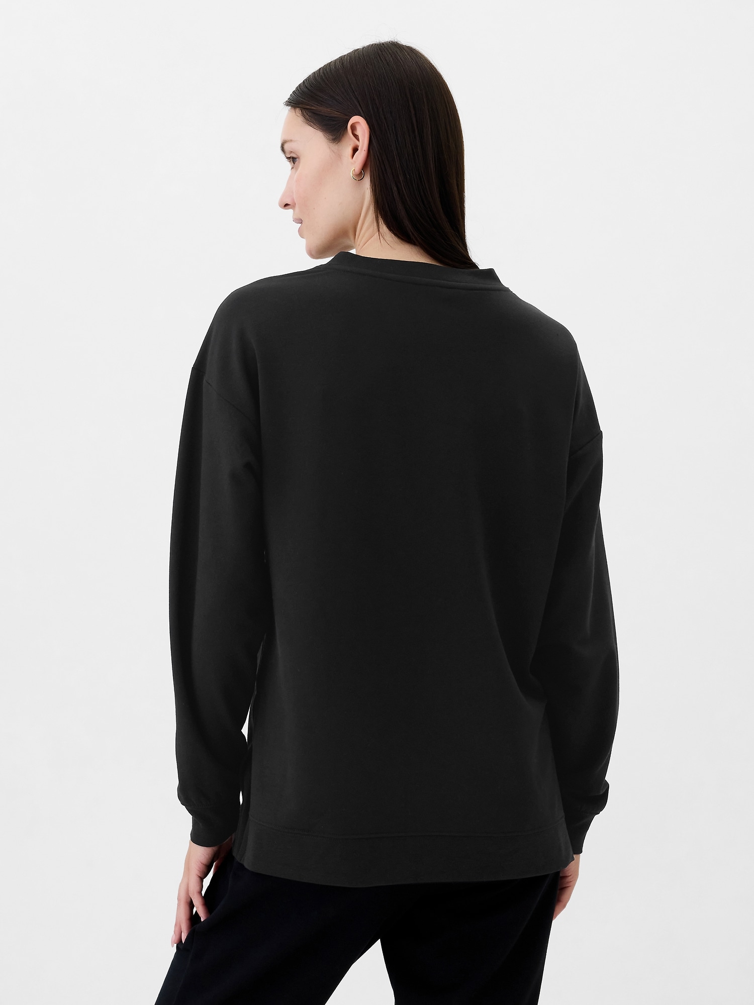Relaxed Cloudlite V Neck Tunic Sweatshirt Gap Factory