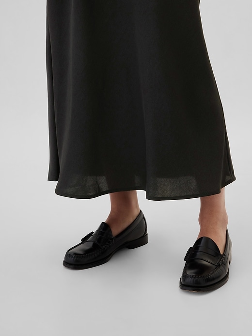 Image number 4 showing, Satin Midi Slip Skirt