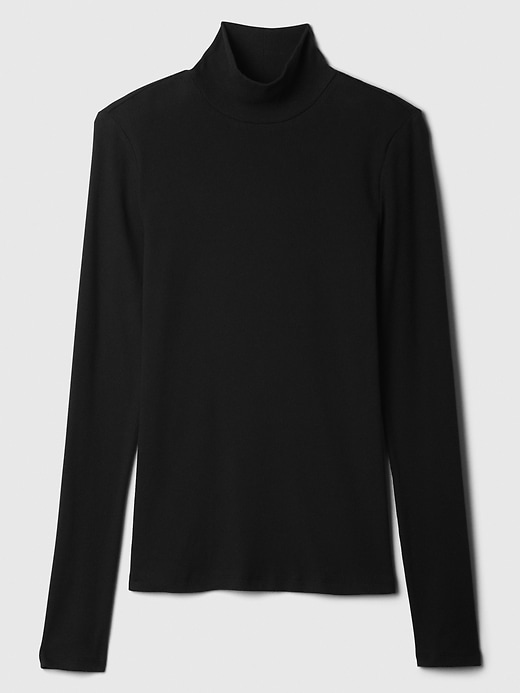 Image number 5 showing, Ribbed Turtleneck T-Shirt