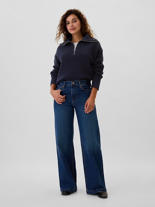 Relaxed Quarter-Zip Sweater | Gap Factory
