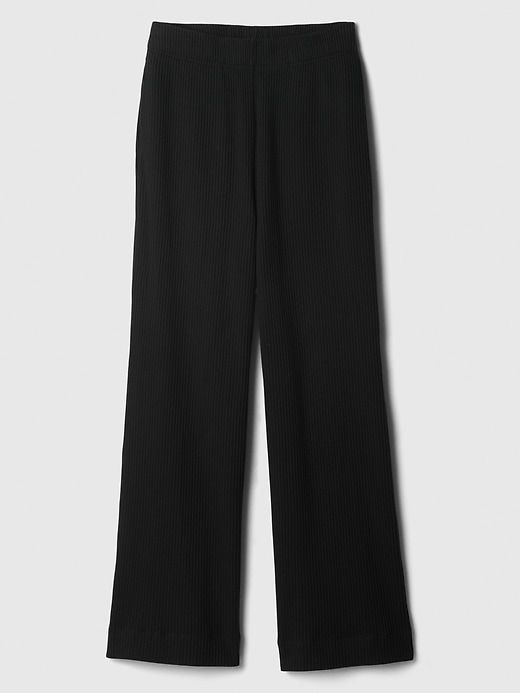Image number 5 showing, Waffle-Knit Wide-Leg Pull-On Pants