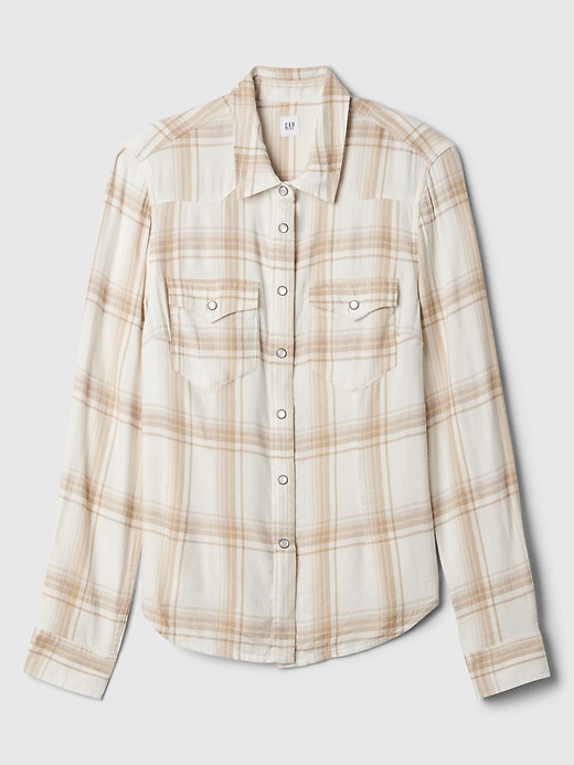 Image number 5 showing, Plaid Flannel Western Shirt