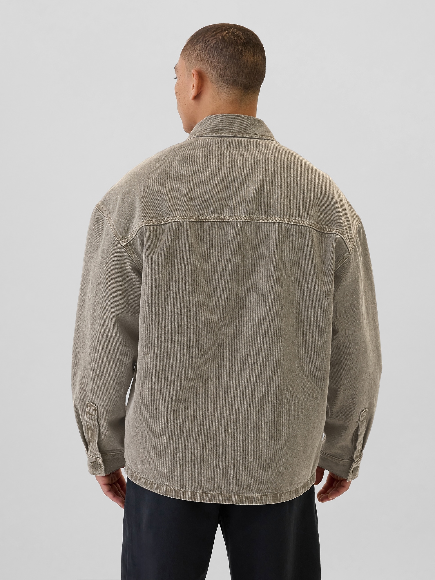 Relaxed Denim Utility Shirt Jacket | Gap Factory