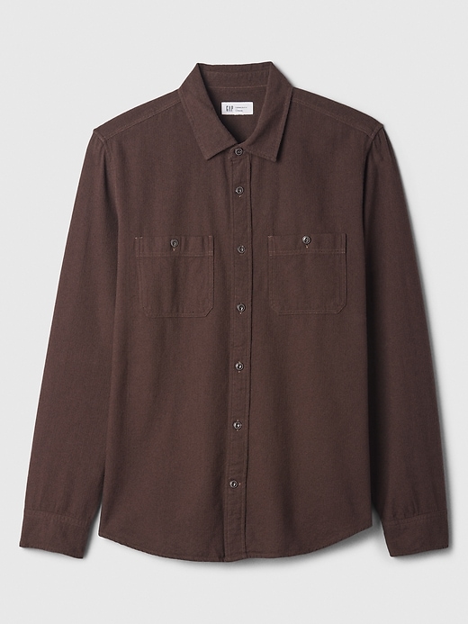 Image number 4 showing, Brushed Utility Shirt in Standard Fit