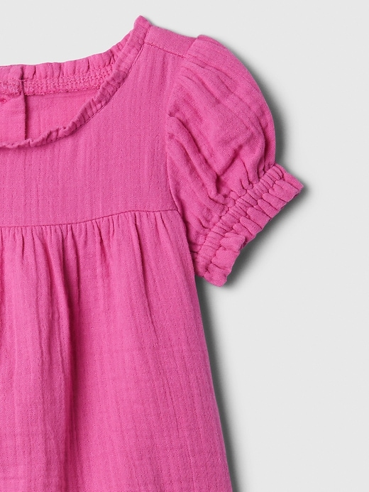 Image number 2 showing, Baby Gauze Three-Piece Outfit Set