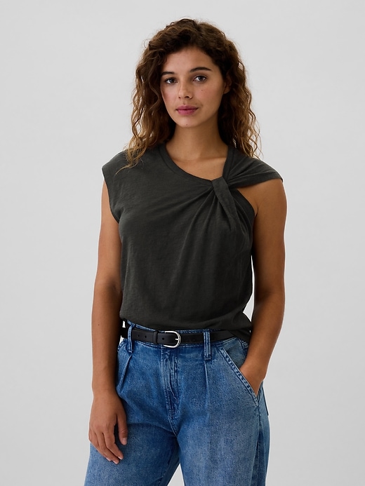 Image number 1 showing, ForeverSoft Sleeveless Tie T-Shirt