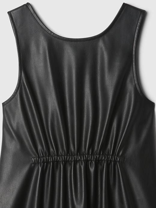 Image number 3 showing, Kids Relaxed Vegan-Leather Dress