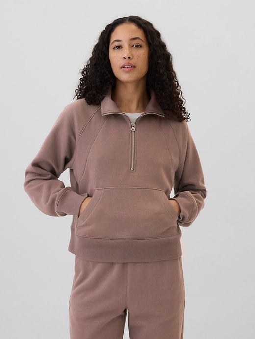 Image number 1 showing, Relaxed Fleece Quarter-Zip Sweatshirt