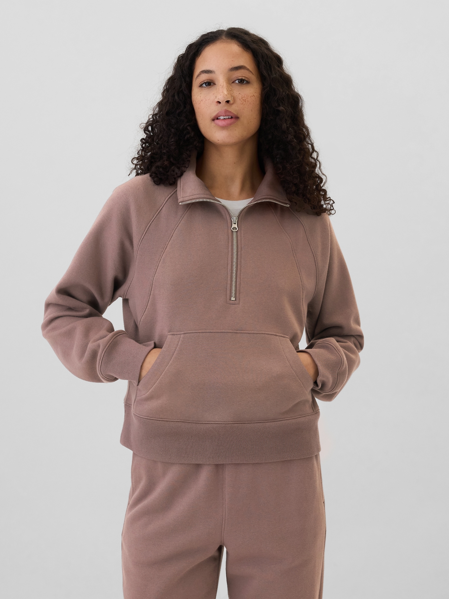 Relaxed Fleece Quarter-Zip Sweatshirt
