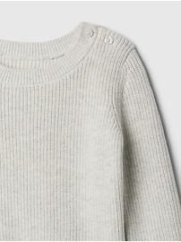 Baby Print Ribbed Sweater Two-Piece Outfit Set