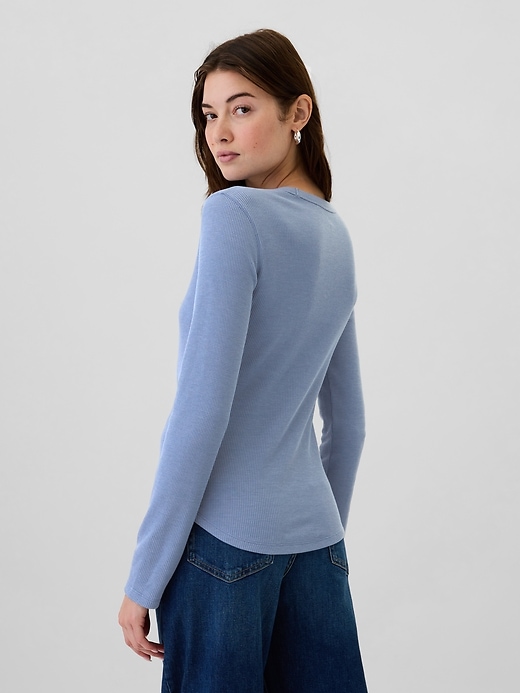 Image number 2 showing, Waffle-Knit Crewneck T-Shirt