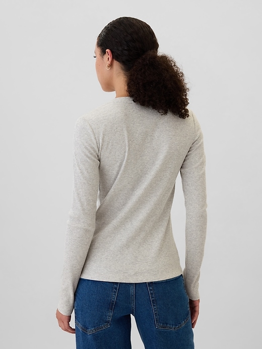 Ribbed Henley T-Shirt | Gap Factory