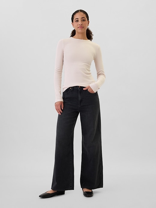 Image number 3 showing, Ribbed Crewneck T-Shirt