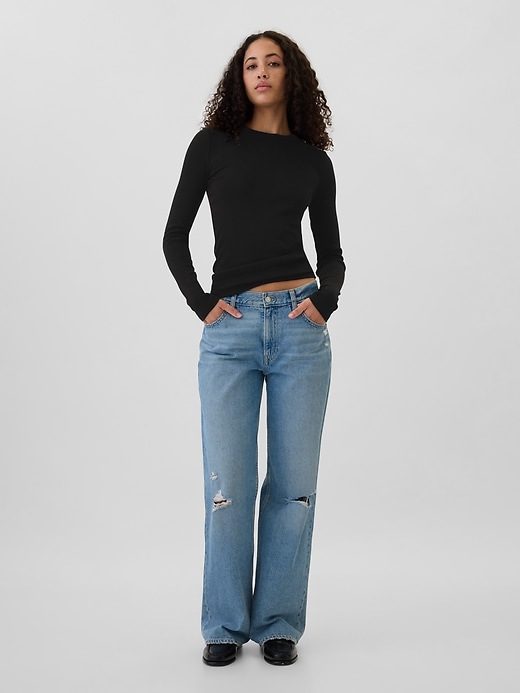 Image number 3 showing, Ribbed Crewneck T-Shirt