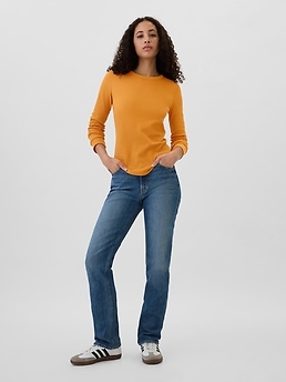 スウェット・トレーナー Rest & Recreation OVERSIZED WAFFLE CREWNECK T-SHIRT 4BFK991 Waffle-Knit Crewneck T-Shirt | Gap Factory
