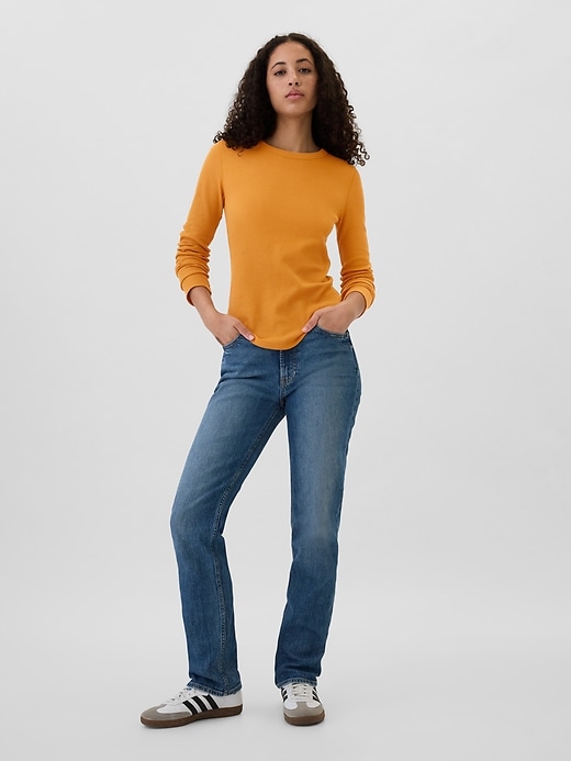 Waffle-Knit Crewneck T-Shirt | Gap Factory
