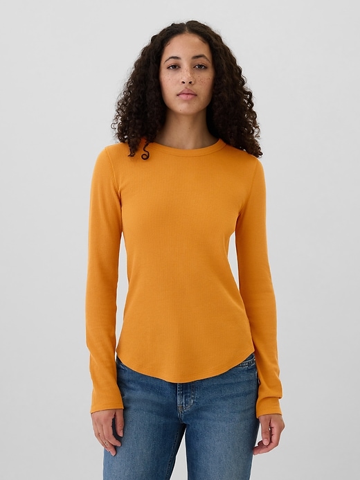 Waffle-Knit Crewneck T-Shirt | Gap Factory