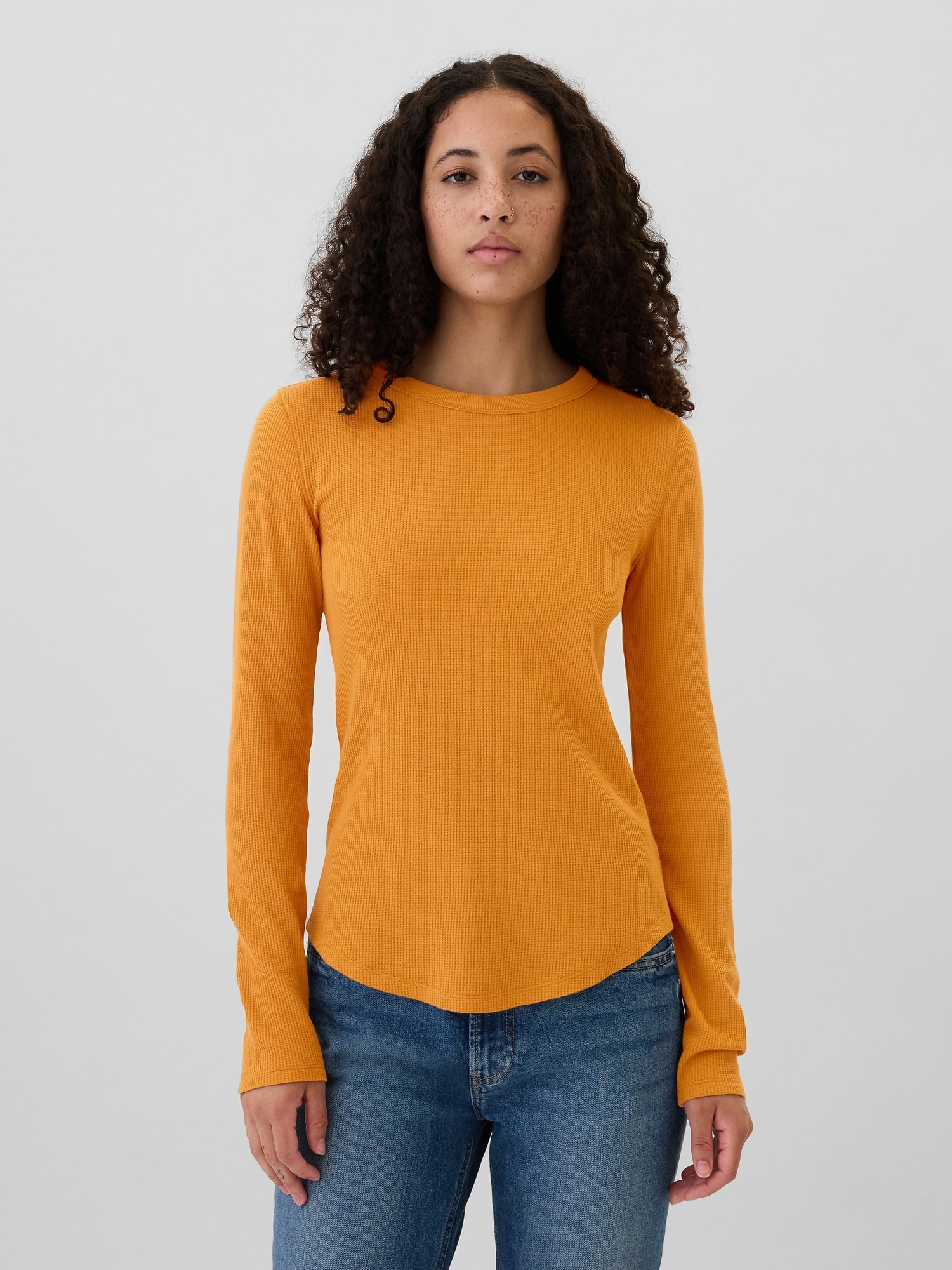 Waffle-Knit Crewneck T-Shirt | Gap Factory