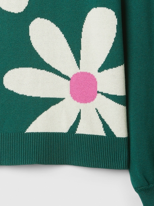 Image number 3 showing, Kids Relaxed Print Intarsia Sweater