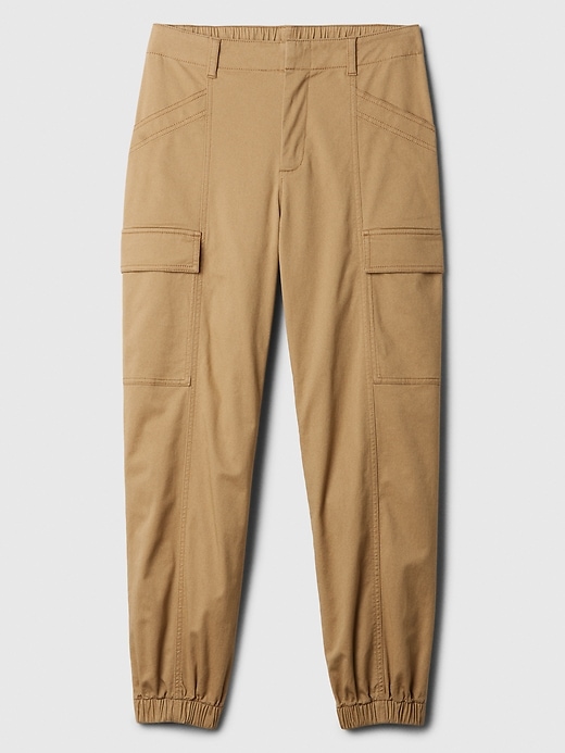 Image number 7 showing, Mid Rise Downtown Khaki Cargo Joggers