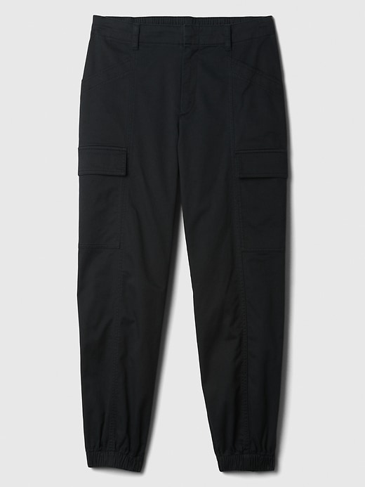 Image number 7 showing, Mid Rise Downtown Khaki Cargo Joggers