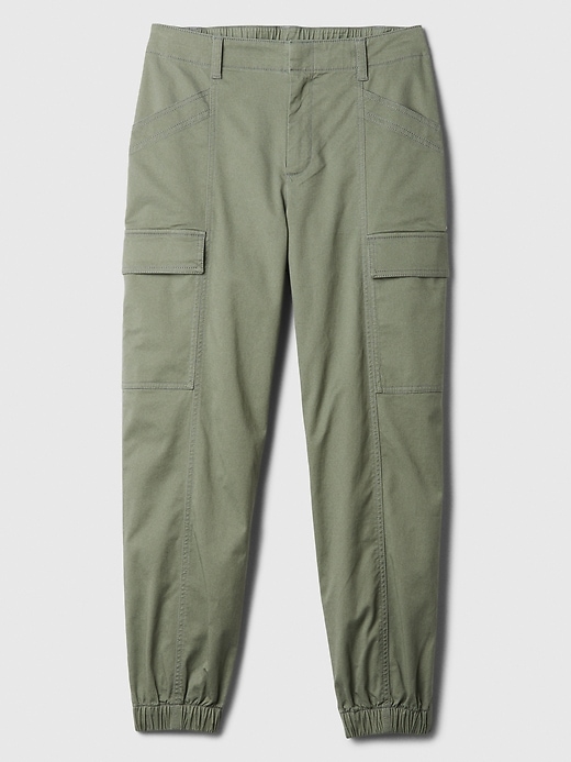 Image number 7 showing, Mid Rise Downtown Khaki Cargo Joggers